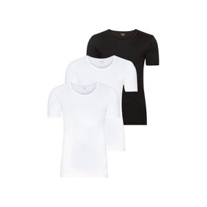 LIVERGY® Pánské spodní triko XXL, 3 kusy (adult#male#ne, 8/XXL, černá/bílá)