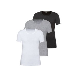 LIVERGY Pánské spodní triko, 3 kusy (4/S, černá/šedá/bílá)