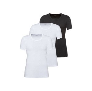 LIVERGY® Pánské spodní triko, 3 kusy (adult#male#ne, 4/S, černá/bílá)