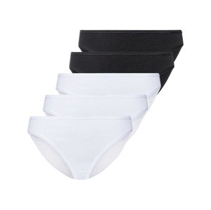 esmara® Dámské kalhotky XXL, 5 kusů (adult#female#ne#briefs, XL (48/50), černá/bílá)