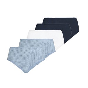 esmara Dámské kalhotky s vysokým pasem XXL, 5 k (XL (48/50), vzory námořnická modrá/bílá/světle modrá)
