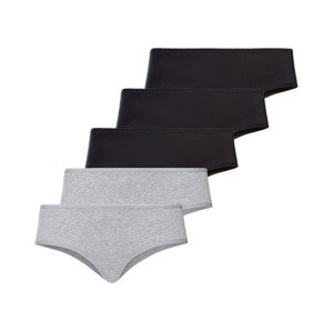 esmara® Dámské kalhotky Xxl, 5 kusů (černá/šedá, XL (48/50))
