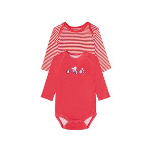 lupilu® Dívčí body s BIO bavlnou, 2 kusy (50/56, červená)