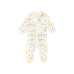 lupilu® Chlapecký overal na spaní s BIO bavlnou (baby/infant#male#ne, 62, krémová)