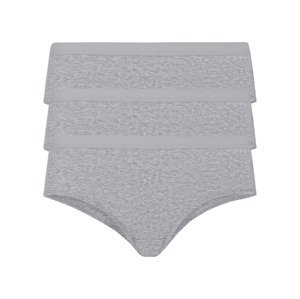 esmara® Dámské kalhotky s BIO bavlnou, 3 kusy (adult#female#ne, XS (32/34), šedá)