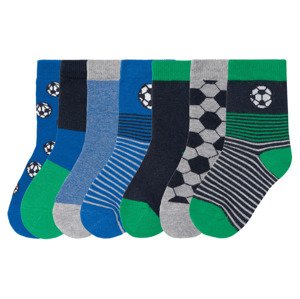 lupilu Chlapecké ponožky BIO, 7 párů (19/22, modrá / šedá / zelená / navy modrá)