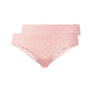 esmara Dámské krajkové kalhotky, 2 kusy (XS (32/34), světle růžová)