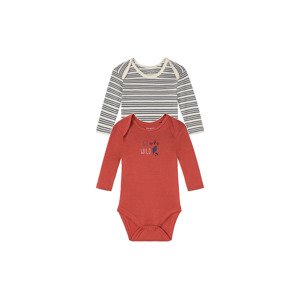 lupilu® Chlapecké body s dlouhými rukávy Bio, 2 kusy (74/80, hnědá)
