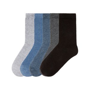 pepperts Chlapecké ponožky BIO, 5 párů (27/30, šedá/modrá/černá)