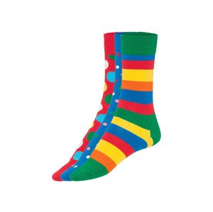 Happy Socks Dámské / Pánské ponožky v dárkovém balen (36-40, puntíky červená / modrá / pruhy)