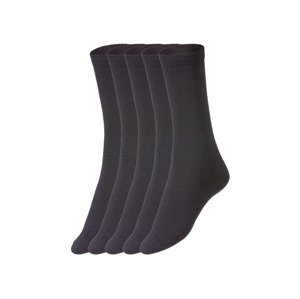 esmara Dámské ponožky BIO, 5 párů (39/42, černá)