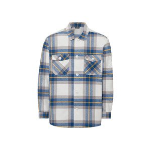 LIVERGY® Pánský flanelový overshirt (adult#male#ne, M (48/50), námořnická modrá)