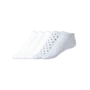 esmara Dámské nízké ponožky, 5 párů (35/38, bílá/šedá)