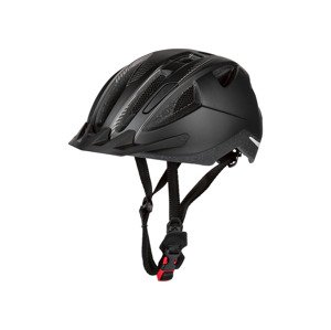CRIVIT Dámská / Pánská cyklistická helma s koncovým světlem (černá/šedá S/M)