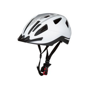 Crivit Dámská / Pánská cyklistická helma s koncovým světlem (bílá/šedá L/Xl)