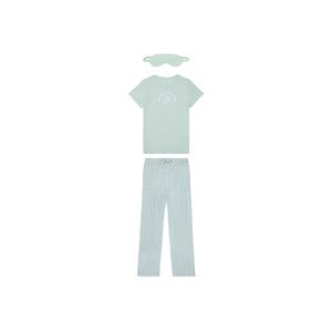 esmara® Dámské pyžamo, 3dílná souprava (adult#female, XS (32/34), mintová)