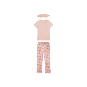 esmara® Dámské pyžamo, 3dílná souprava (female, S (36/38), broskvová)