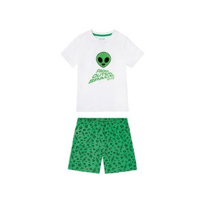 Chlapecké pyžamo BIO (98/104, bílá/zelená)