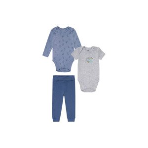 lupilu Chlapecká souprava s BIO bavlnou, 3dílná (50/56, modrá/šedá/námořnická modrá)