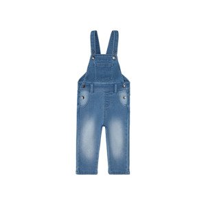 lupilu® Dětské kalhoty s laclem BIO (baby/infant#male#ne, 74, modrá)