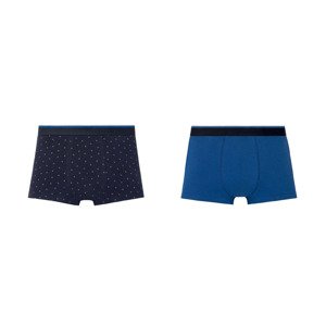 LIVERGY Pánské boxerky, 2 kusy (male, 5/M, námořnická modrá / modrá)