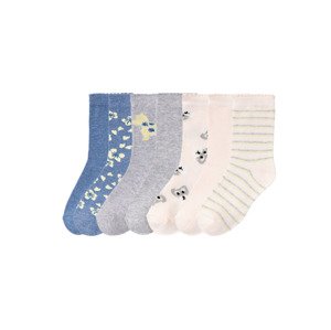 pepperts Dívčí ponožky BIO, 7 párů (35/38, růžová/šedá/modrá)
