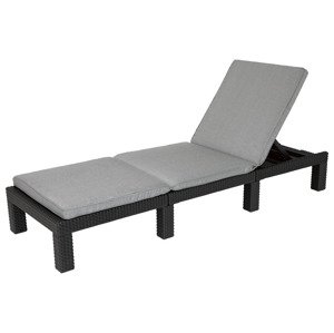 LIVARNO home Lehátko z umělého ratanu (polypropylen#jednoduchá údržba#garden lounger#ano)