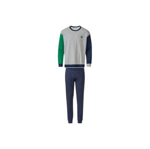 Benetton Pánské pyžamo (M, šedá/zelená/modrá)