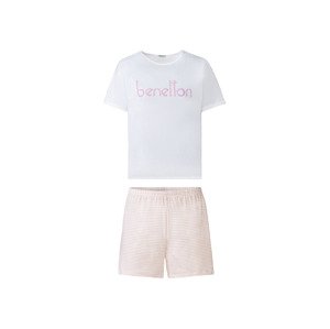 Benetton Dámské pyžamo (, S, světle růžová / bílá)