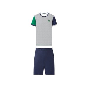 Benetton Pánské pyžamo (, M, šedá/zelená/modrá)