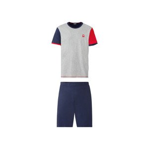 Benetton Pánské pyžamo (, M, šedá/červená/modrá)