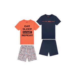 pepperts!® Chlapecké pyžamo, 2 kusy (child 2 years onwards#male, 146/152, navy modrá / oranžová / šedá)