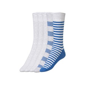 LIVERGY Pánské ponožky, 5 párů (39/42, šedá/modrá)