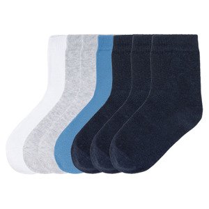 lupilu® Chlapecké ponožky BIO, 7 párů (child 2 years onwards#male, 19/22, bílá/modrá/šedá/navy)