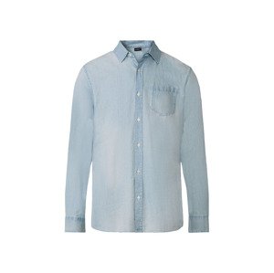 LIVERGY Pánská džínová košile (M (39/40), světle modrá)