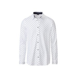 LIVERGY® Pánská business košile „Slim Fit“ (adult#male#ne, 41, bílá/puntíky)