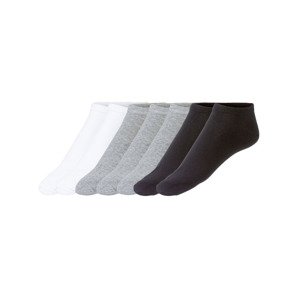 LIVERGY® Pánské nízké ponožky, 7 párů  (adult#male, 43/46, bílá/šedá/černá)