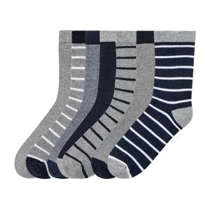 pepperts!® Chlapecké ponožky, 7 párů (child 2 years onwards#male, 31/34, pruhovaná/šedá/tmavě modrá)