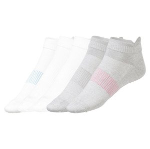 CRIVIT Dámské funkční nízké ponožky, 5 párů (35/38, bílá/šedá)
