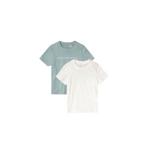 lupilu® Chlapecké triko, 2 kusy (child#male#ne, 122/128, mintová/bílá)