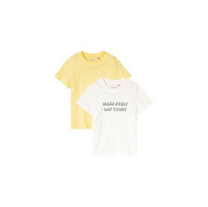 lupilu® Chlapecké triko, 2 kusy (child#male#ne, 98/104, žlutá/bílá)