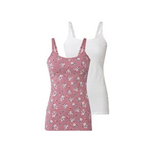 esmara® Dámský top na kojení s BIO bavlnou, 2 kusy (XL (48/50), květiny celoplošný potisk)