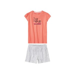 Dívčí pyžamo (98/104, oranžová/šedá)