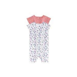 lupilu Dívčí pyžamo s bio bavlnou, 2 kusy (68, vzor / světle růžová)