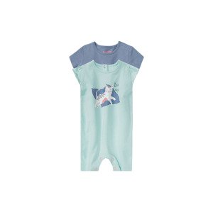 lupilu® Dívčí pyžamo s bio bavlnou, 2 kusy (80, světle modrá / modrá)
