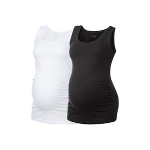 esmara® Dámský těhotenský top, 2 kusy (adult#female#ano, XS (32/34), černá/bílá)