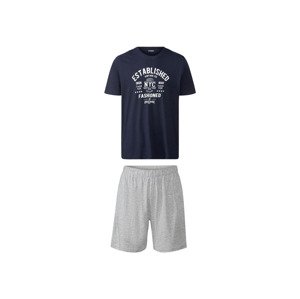 LIVERGY Pánské pyžamo (XL (56/58), námořnická modrá / šedá)