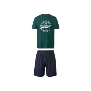 LIVERGY Pánské pyžamo (M (48/50), zelená / námořnická modrá)
