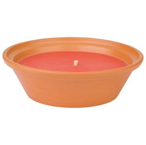 LIVARNO home Hliněná miska s citronelovou svíčkou, Ø  (oranžová)