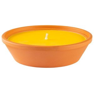 LIVARNO home Hliněná miska s citronelovou svíčkou, Ø  (žlutá)